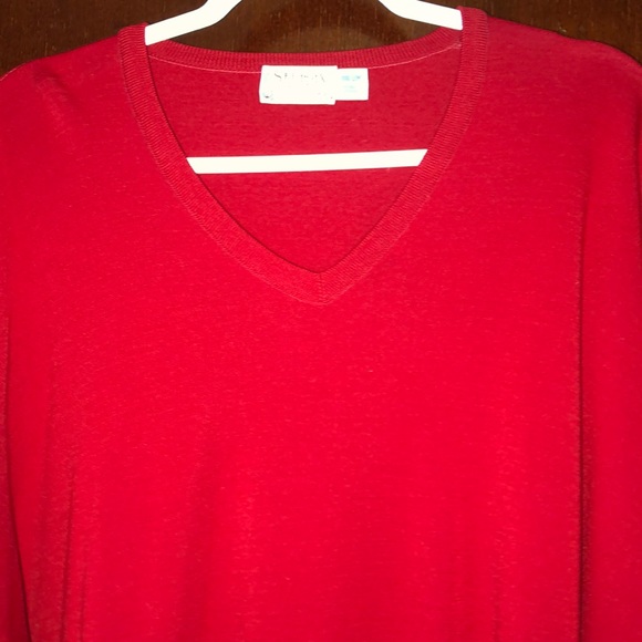 St. Croix Knits Men’s Red V-Neck Cardigan Sweater - Picture 1 of 9
